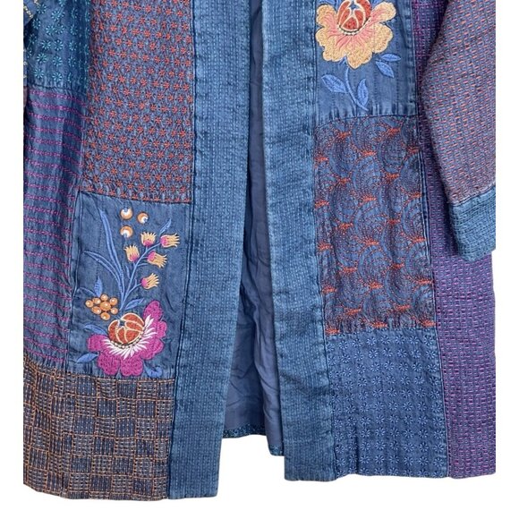 Johnny Was Jacket Womens Size Medium M Didiana Patchwork Kimono Embroidered $550 - Picture 3 of 11